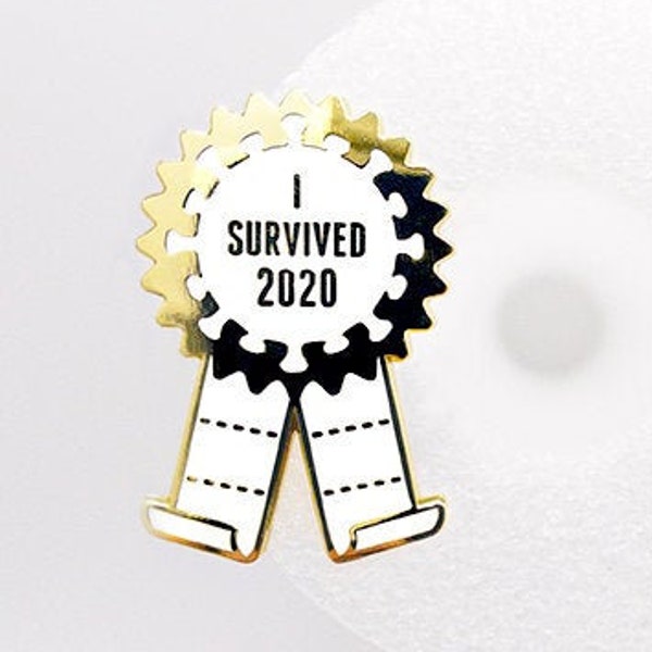 I Survived 2020 Ribbon Enamel Pin