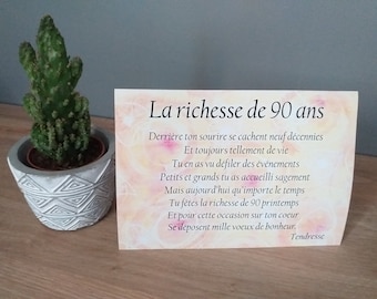 carte anniversaire 90 ans