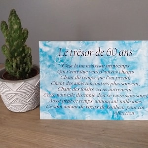 carte anniversaire 60 ans