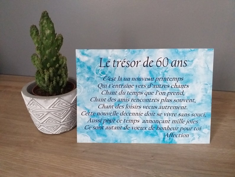 carte anniversaire 100 ans 60 ans