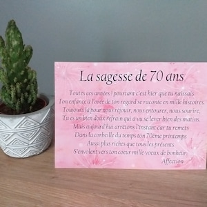 70th birthday card