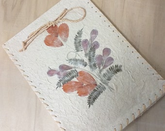 Album fait à la main avec de l'écorce de mûrier, 16x22 cm, fabrication artisanale, papier naturel, pour livre d'or, photo, scrapbooking