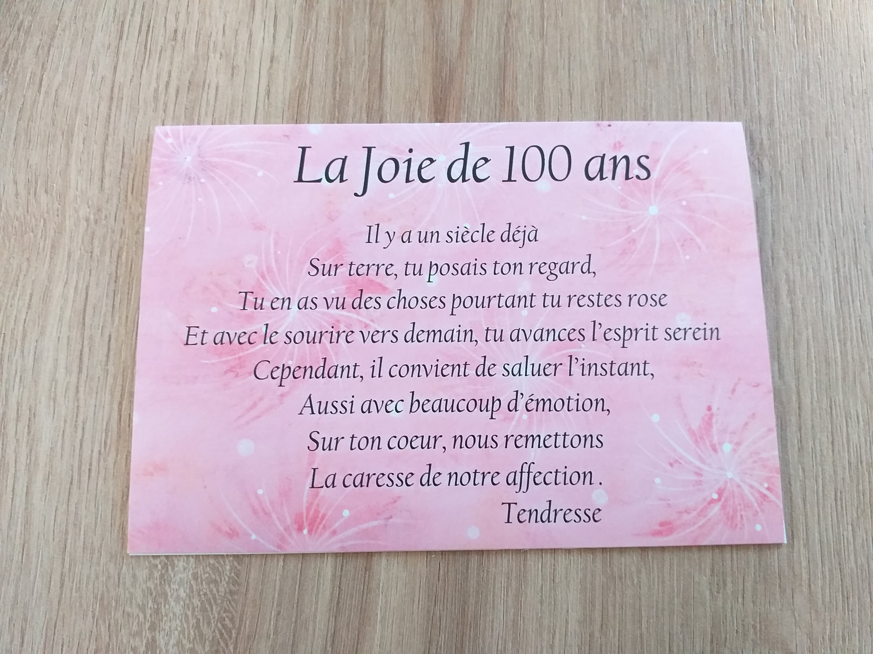 Exemple De Vœux Pour Couverture Aux 100 Voeux Carte anniversaire 100 ans - Etsy France