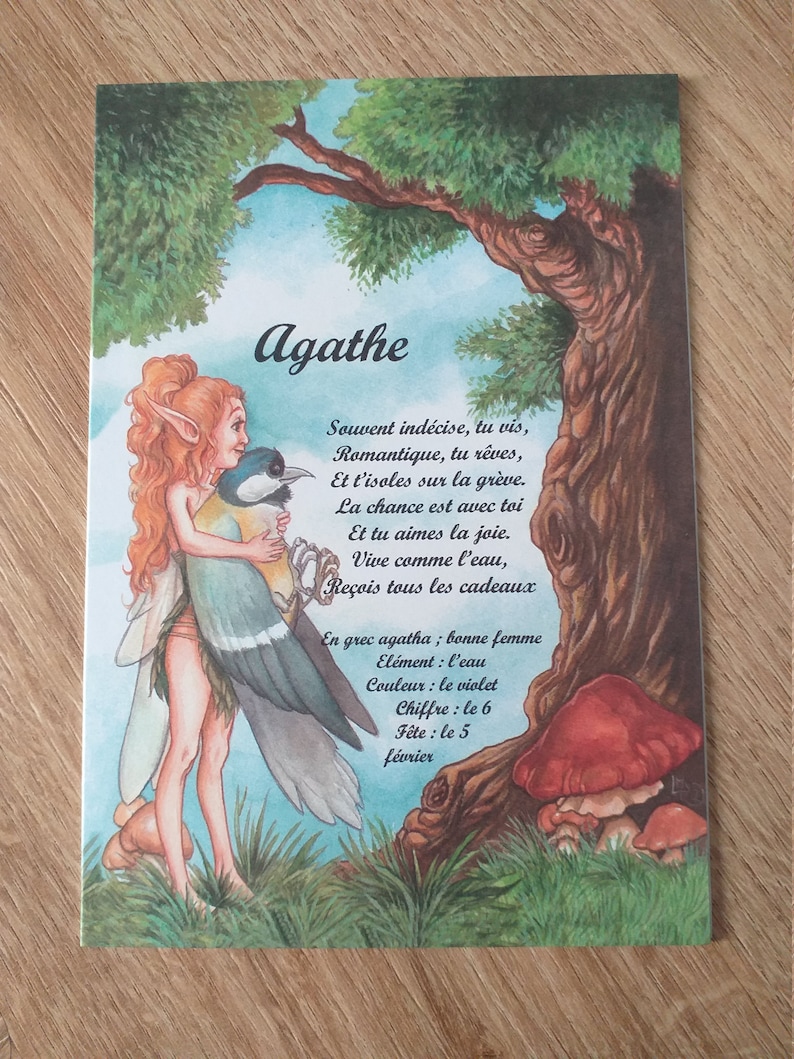 carte postale prénom Elfe et Korrigan elfe