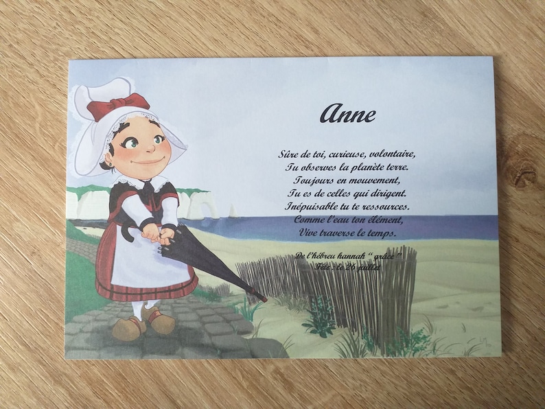 carte postale prénom Normand fille