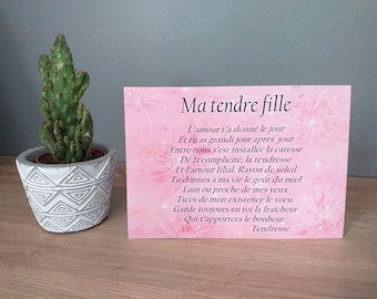 poem card My daughter