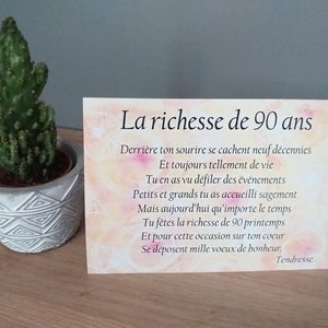 carte baptême 90 ans