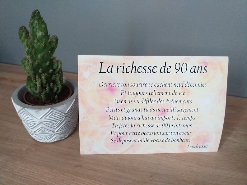 carte baptême 90 ans
