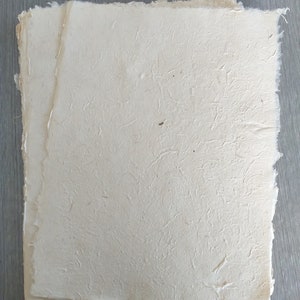 set di 5 fogli di carta naturale, fatti a mano, vuoti per stampa, origami, scrapbooking
