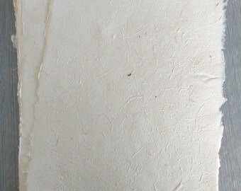 set of 5 sheets of natural paper, handmade, blank for printing, origami, scrapbooking