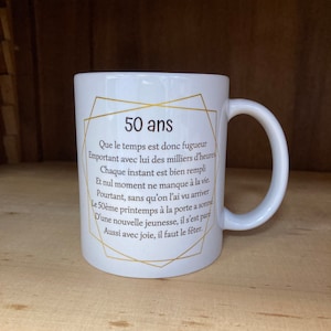 Personalized 50th birthday gift mug