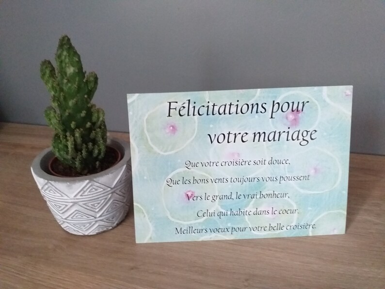 carte baptême félicitation mariage