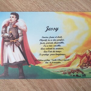 carte prénom chevalier ou princesse image 3
