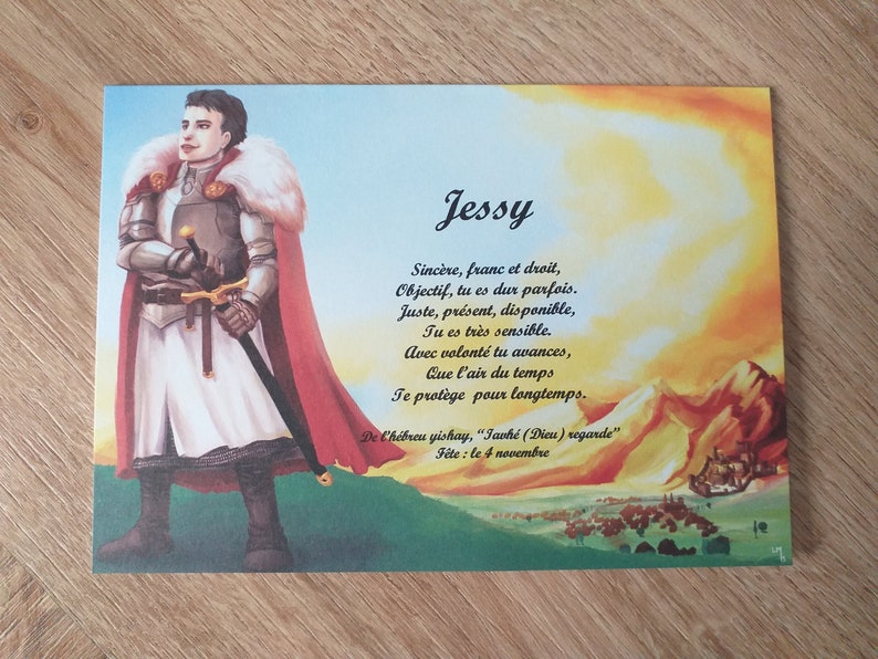 carte prénom chevalier ou princesse image 3