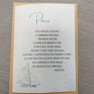 carte Pacs papier ensemencé