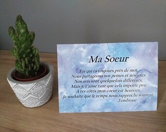 poem card My sister