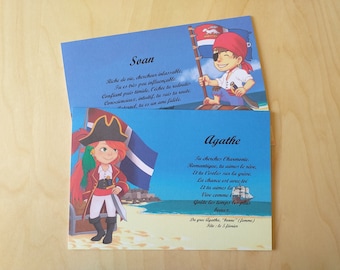 carte postale prénom Pirate
