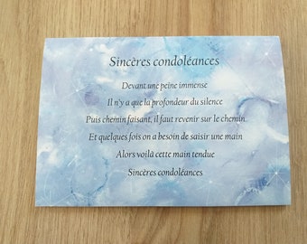 carte sincères condoléances