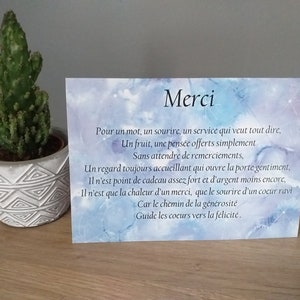 carte baptême Merci