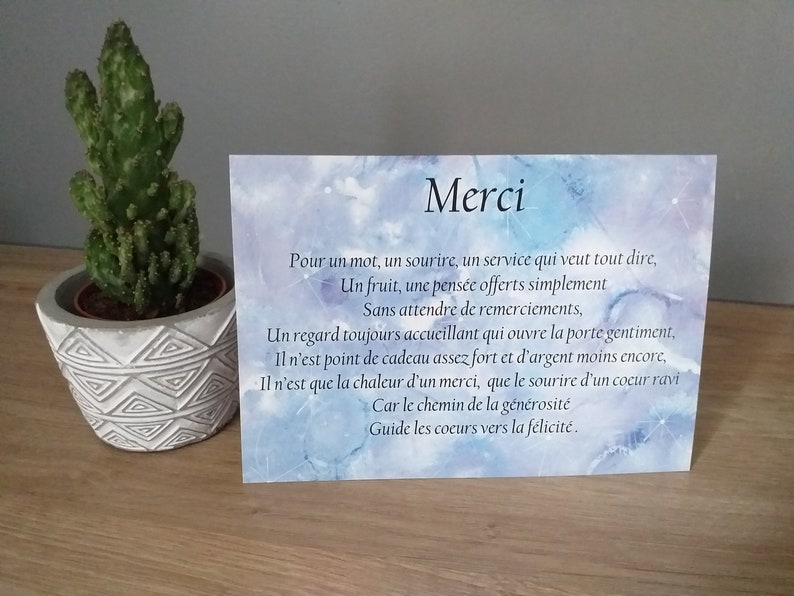carte baptême Merci