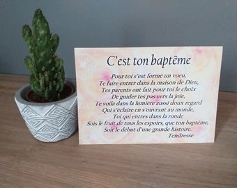 carte baptême