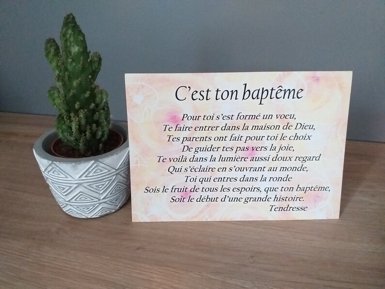 carte baptême C'est ton baptême