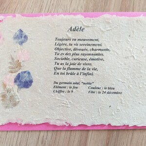 Carte Prénom sur papier antemoro image 2