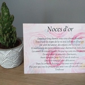 carte noces d'or