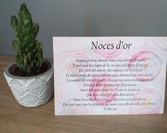 golden wedding card
