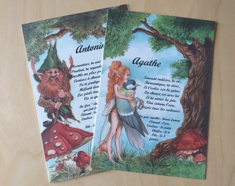postcard first name Elf and Korrigan