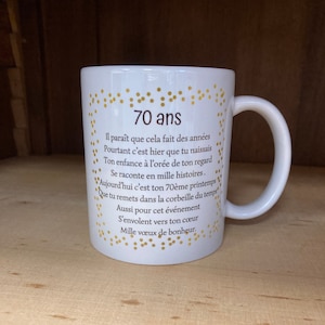 Personalized mug gift 70 years
