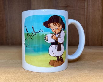 Bretonse voornaam mok voor gepersonaliseerd cadeau, Kerstmis, verjaardag...