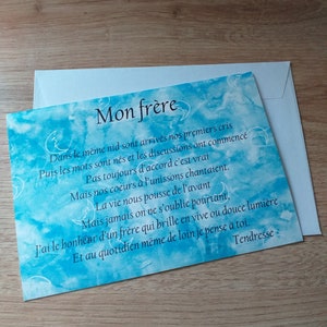 carte baptême Mon frère