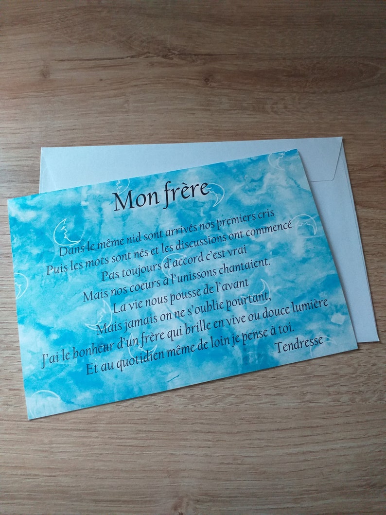 carte baptême Mon frère