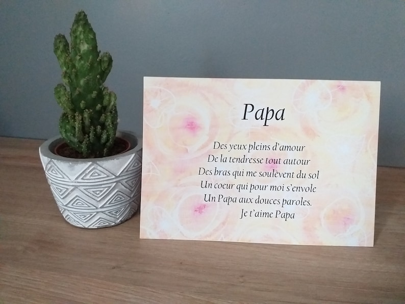 carte poème Maman Papa