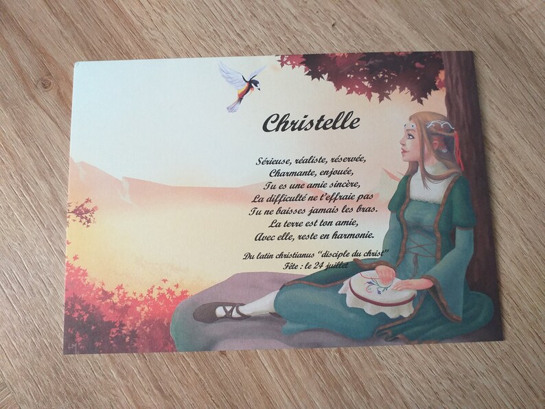 carte prénom chevalier ou princesse image 2