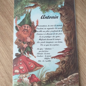 carte postale prénom Elfe et Korrigan korrigan