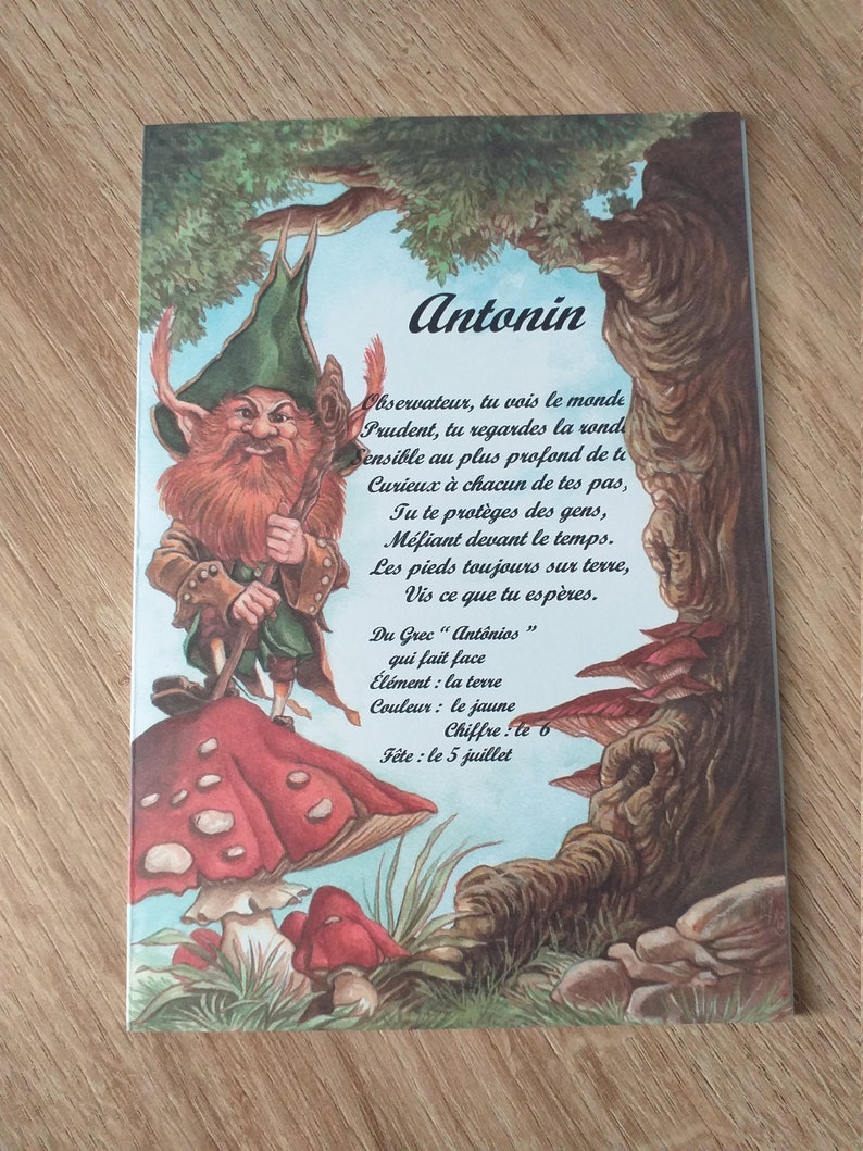 carte postale prénom Elfe et Korrigan korrigan