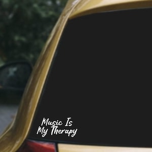 Music is my therapy Decal / Sticker Car Window Vinyl Outdoors