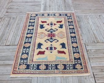 Oushak Rug, Alfombra Turca, 5.7 x 4.1 ft, Alfombra de área vintage, Alfombra nómada, Alfombra de Anatolia, Alfombra Kilim, Alfombra con nudos de mano, Etsy Rug, ENVIO GRATUITO