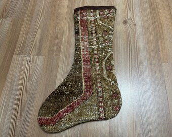 Bas de Noël, chaussettes d'arbres, bas faits à la main d'ornement, 52 x 28 = 1,7 x 0,9 Ft, bas turcs faits à la main, livraison gratuite