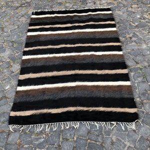 Handwoven Rug, Angora Kilim Rug, Blanket Rug, Turkish Rug, 188 x 132 cm 6.1 x 4.3 Ft, Boho Decoration Rug, Vintage Rug, Free Shipping image 8