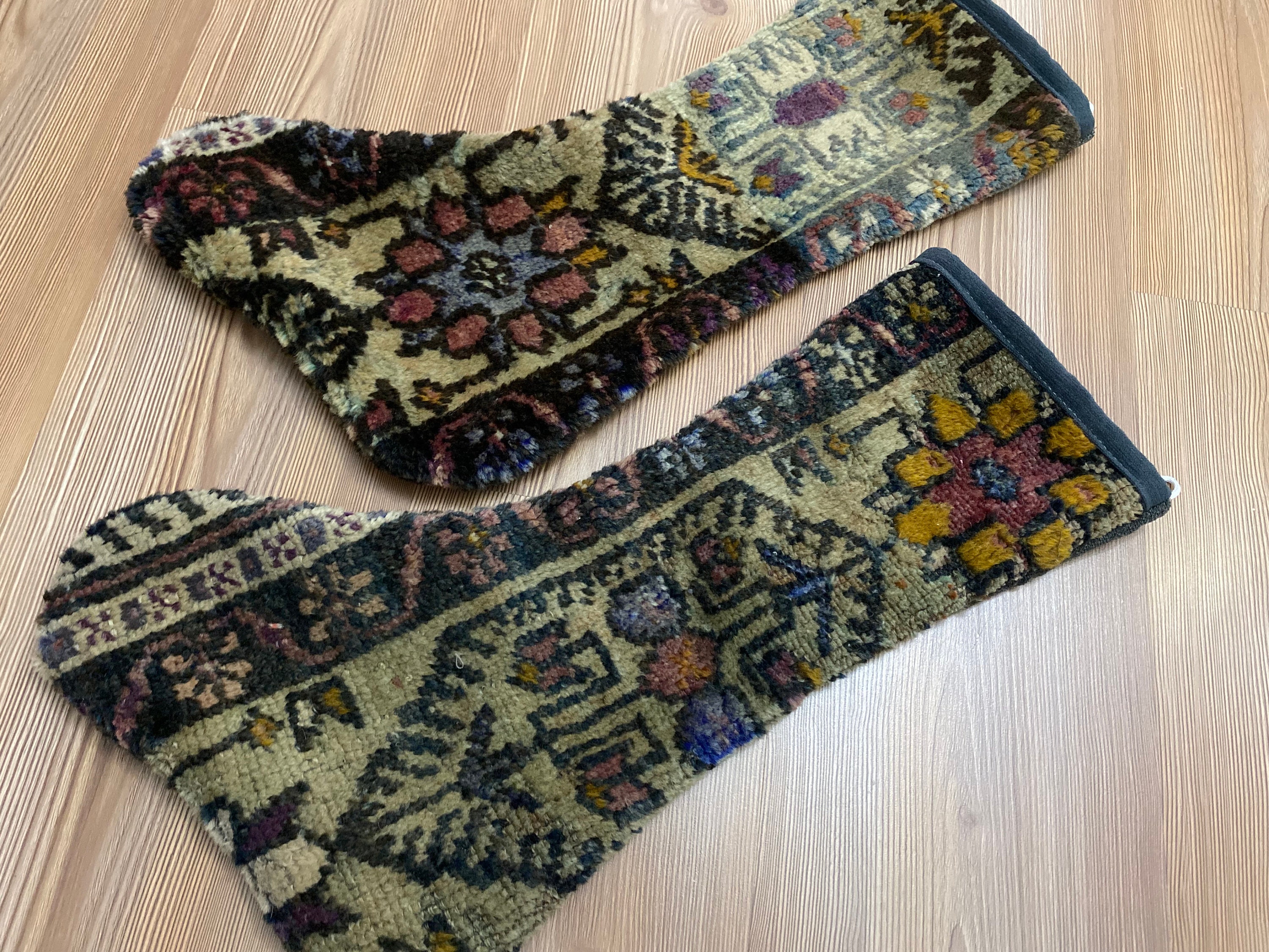 Twin Sock, Stocking, Pastel Colored, Vintage Twins Stocking, Christmas Pastel Sock, Tribal Twin Sock, Holiday Sock Kilim, Free Shipping