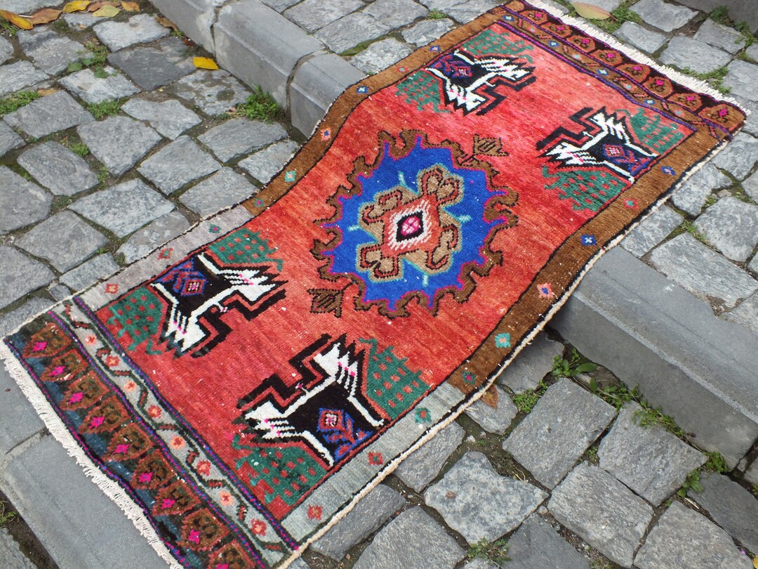 Turkish Doormat Rug Small Bath Mat Entry Rug Wool Small Rug Mini Rug ...
