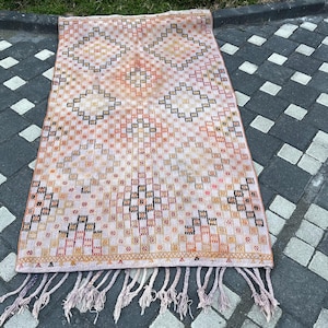 Handmade Cicim Kilim, Turkish Vintage Rug, Embroidered Wool Rug, 185 x 105 cm // 6 x 3.4 ft, Oriental Kilim Rug, Tribal, Free Shipping