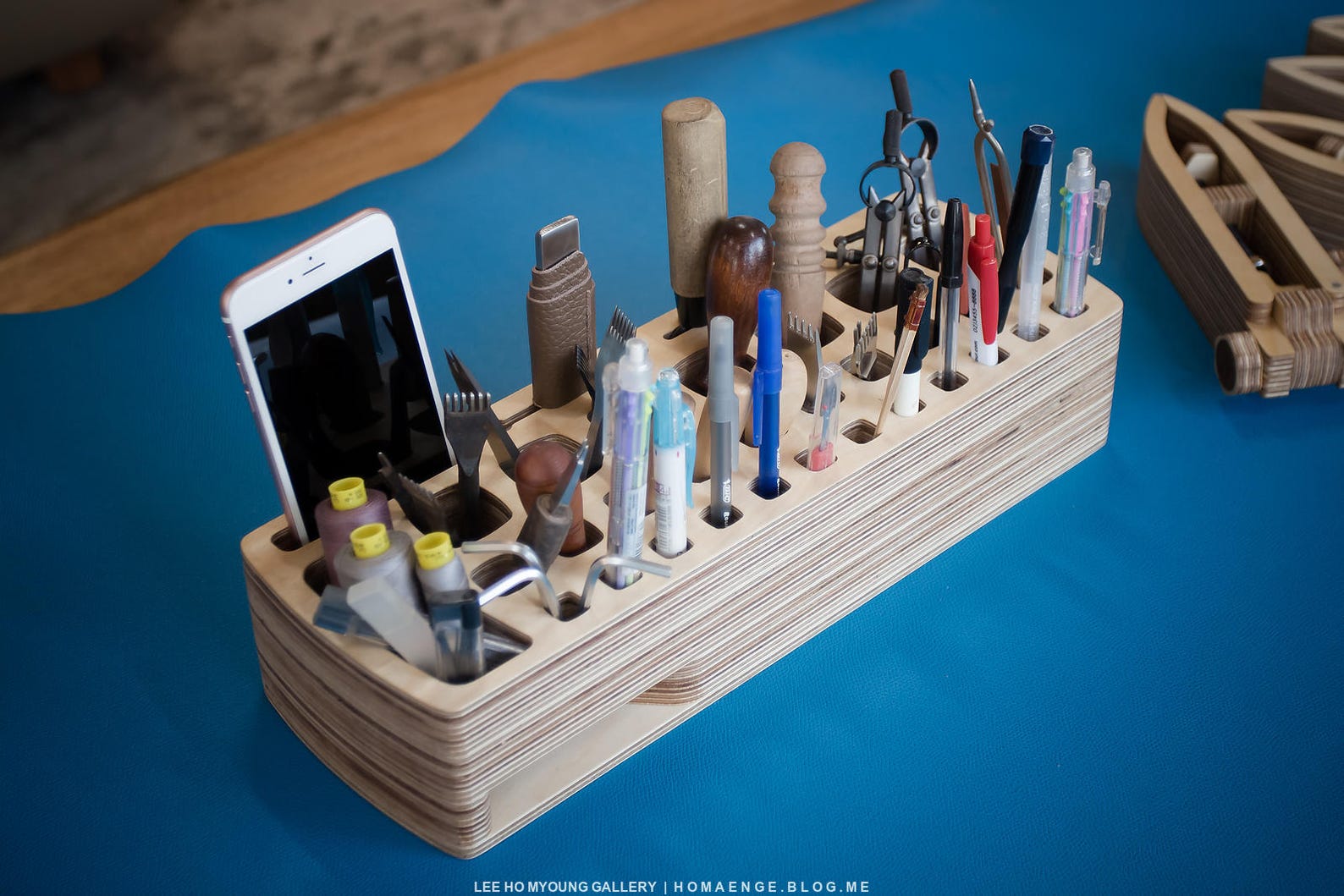 Tool Rack Wood Speaker Tool Box Leather Craft Toolrack Etsy