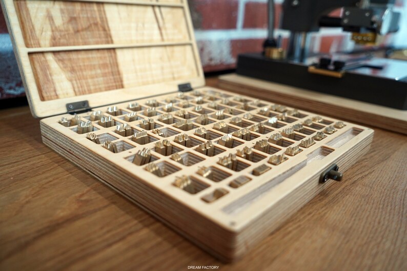 Letters Stamp Wood Box Letters Storage Box Font Storage Box Etsy