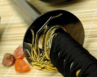 Custom-Engraved Samurai Sword - Hand-Forged, Take Senshi Katana w/ Free Text Engraving + Optional Graphics Engraving