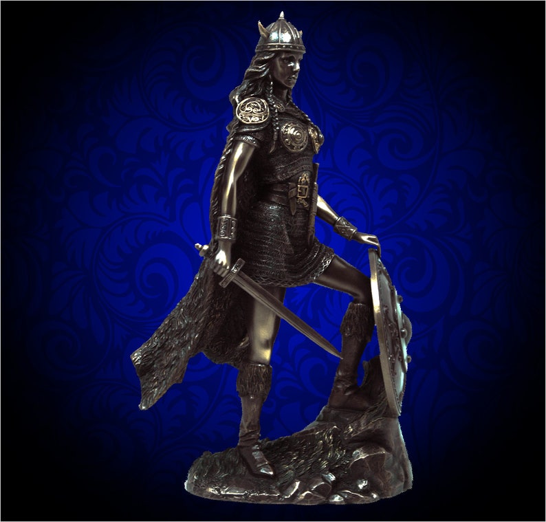 Lagertha Bronze Viking ShieldMaiden Statue 11 inches tall Etsy