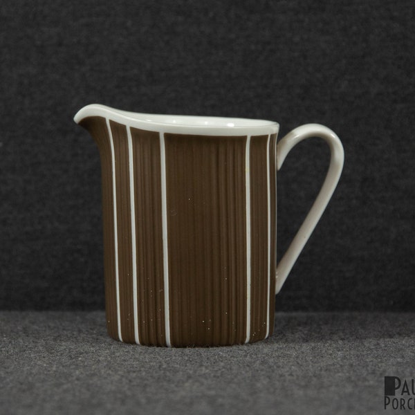 A Beautiful Arzberg Delphi (Ribbed Brown with White Stripes) Milk Jug or Creamer